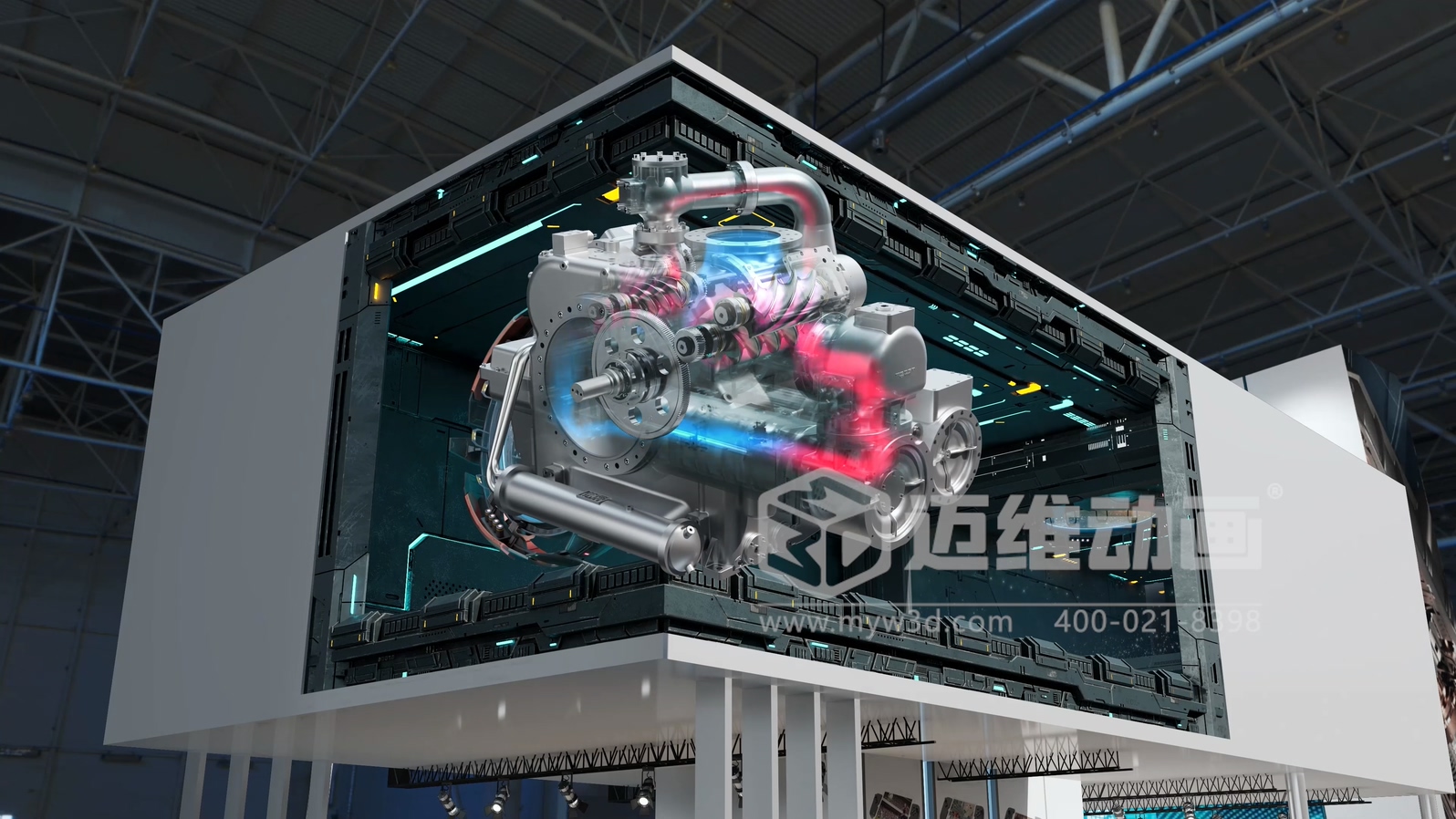 裸眼3D動(dòng)畫(huà)震撼來(lái)襲，開(kāi)啟空壓機(jī)炸裂視覺(jué)之旅！(圖1)