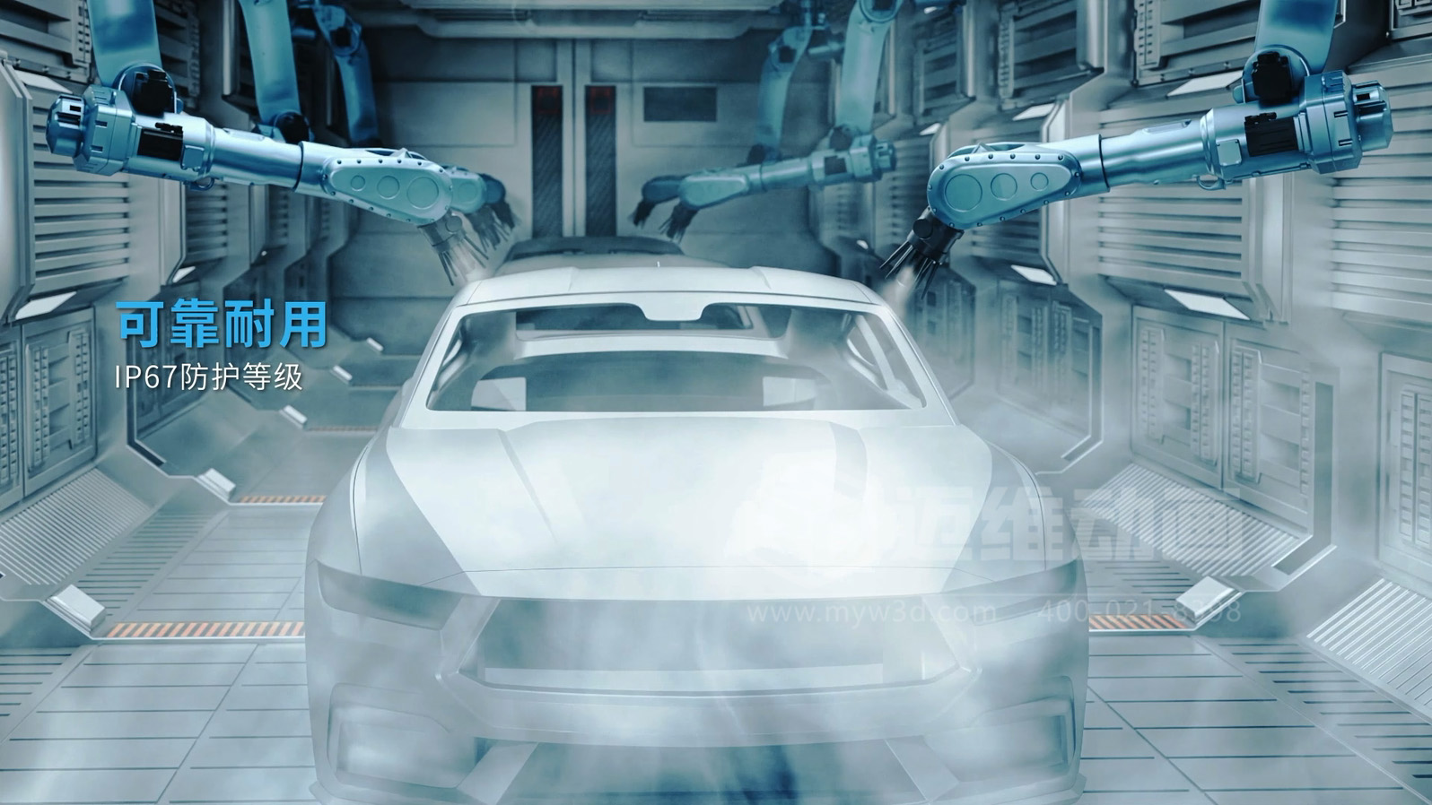 3D 動畫透視新能源汽車自動化產(chǎn)線！零部件流轉(zhuǎn)、精準(zhǔn)裝配全程可視化，一眼看懂硬核智造(圖6)